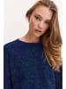 PULZ Jeans Strickpullover PZIRIS Boatneck Pullover 50206779 in blau