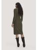 Hessnatur Hessnatur Strick Kleid Regular aus Bio-Baumwolle mit Bio-Merinowolle in vintage oliv
