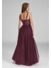 HEY KYLA Abendkleid in aubergine silber - 0003