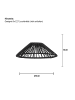 STAR Trading Outdoor Lampenschirm ,Vide' in Rattan-Optik, schwarz, klein