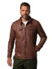 JP1880 Lederjacke in dunkelbraun