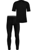 Normani Outdoor Sports Herren Merino-Set T-Shirt und Unterhose in Schwarz
