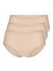 Yenita® 3er Pack Slips aus Mikrofaser Nahtlose Hüftslips in skin