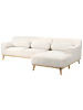 Beliani Ecksofa SIMOS in Weiß/Braun - (W) 264 x (H) 80 x (L) 82 cm