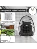 COSTWAY Hängesessel Faltbar Indoor Outdoor in Grau