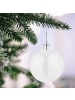 relaxdays 100-tlg. Weihnachtskugeln Set in Weiß
