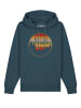 wat? Apparel Sweatshirt Sunset Berge & Tannen in Petrol