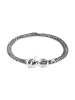 KUZZOI Armband 925 Sterling Silber in Grau