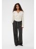 Soaked in Luxury Casual Hose SLMarcela Lockere Passform in Black W White Stripes