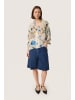 Soaked in Luxury Langarm-Bluse SLAnaya Oversize fit in Oatmeal Large Flower
