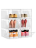 SONGMICS 6er-Set: Schuhbox Dennys in Wolkenweiß - (B)26 x (H)19 x (T)36 cm