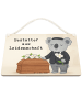 Mr. & Mrs. Panda Schild Bestatter Leidenschaft Design mit Spruch in Weiß
