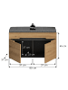ebuy24 Sitzbank Canu (2-teilig) Eiche 80 x 37 cm