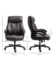 Vinsetto Bürostuhl-72B x 83T x 114-122H cm-Braun