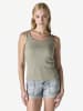 KOROSHI Damen-Tanktop mit Glitzer in khaki