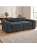 relaxdays 10tlg. Kinder-Spielsofa Set "Cord" in Dunkelgrau - (B)108 x (H)32 x (T)50 cm