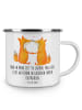 Mr. & Mrs. Panda Camping Emaille Tasse 50. Hochzeitstag Goldene ... in Weiß