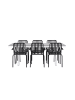 ebuy24 Gartenset Garcia 7-teilig Grau 100 x 200 cm