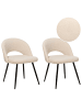 Beliani 2er-Set Esszimmerstuhl ONAGA in Beige/Schwarz