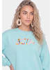IZIA Women Sweatshirt in Aqua