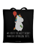 Mr. & Mrs. Panda Jutebeutel Einhorn Luftballon mit Spruch in Schwarz