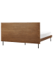 Beliani Doppelbett LIBERMONT in Braun/Schwarz - (W) 184 x (H) 100 x (L) 208 cm