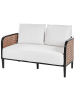 Beliani 2-tlg Gartensofa MONTEFALCO in Weiß/Schwarz