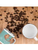 Mr. & Mrs. Panda Tasse Emaille Hochzeit Liebe Lachen mit Spruch in Meeresbrise