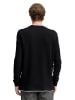 TOM TAILOR Denim Langarmshirt in schwarz