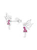 Alexander York Ohrringe, Ohrstecker ELFE Zirkonia rosa in 925 Sterling Silber, 2-tlg. in rose