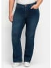 sheego Bootcut-Jeans in dark blue denim