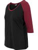 Urban Classics T-Shirt in blk/burgundy