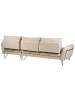 Beliani 4-tlg Ecksofa SERSAN in Beige/Schwarz linksseitig