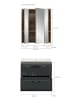 ebuy24 Badmöbelset Ice Schwarz 60 x 46 cm