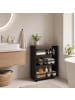 relaxdays Nischenwagen "Industrial" in Schwarz/ Braun - (B)15 x (H)80 x (T)45 cm