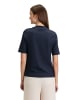 BETTY & CO Strukturshirt mit Stehkragen in Navy Blue