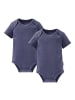 Bornino 2er-Pack Bodys kurzarm in Blau