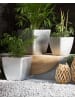 Beliani 2-tlg Outdoor Blumentopf ASTRAS in Silber