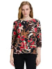 Betty Barclay Sweatshirt mit Rippenstruktur in Schwarz/Rot