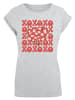 F4NT4STIC Extended Shoulder T-Shirt XOXO Herz Love in grau meliert