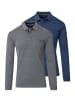 Casa moda Poloshirt Basic in Grau / blau