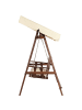 Beliani Gartenschaukel CAVIOLA in Braun/Beige - (W) 165 x (H) 176 x (L) 109 cm