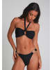 Moda Minx Bikinioberteil Irregular Hoop Halter Bandeau Top in Black