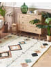 Beliani Kurzflor ESKISEHIR in Bunt/Beige - (W) 140 x (H) 1.5 x (L) 200 cm