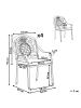 Beliani 4er-Set Gartenstuhl SALENTO in Braun/Beige