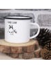 Mr. & Mrs. Panda XL Emaille Tasse Panda Dankeschön mit Spruch in Weiß