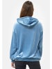 enflame Langer Kapuzen Pullover Oversized Hoodie Kleid Velours Sweatshirt in Hellblau