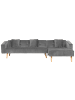 Beliani Ecksofa VADSO in Grau/Braun - (W) 303 x (H) 72 x (L) 98 cm