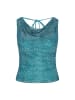 myMo Women Top in aqua black