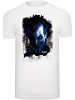 F4NT4STIC T-Shirt DC Comics Batman Arkham Asylum Joker Face Texture in weiß